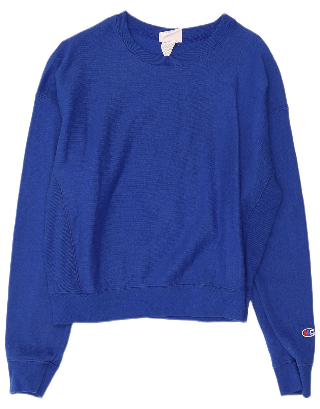 CHAMPION Suéter feminino cropped UK 16 grande algodão azul