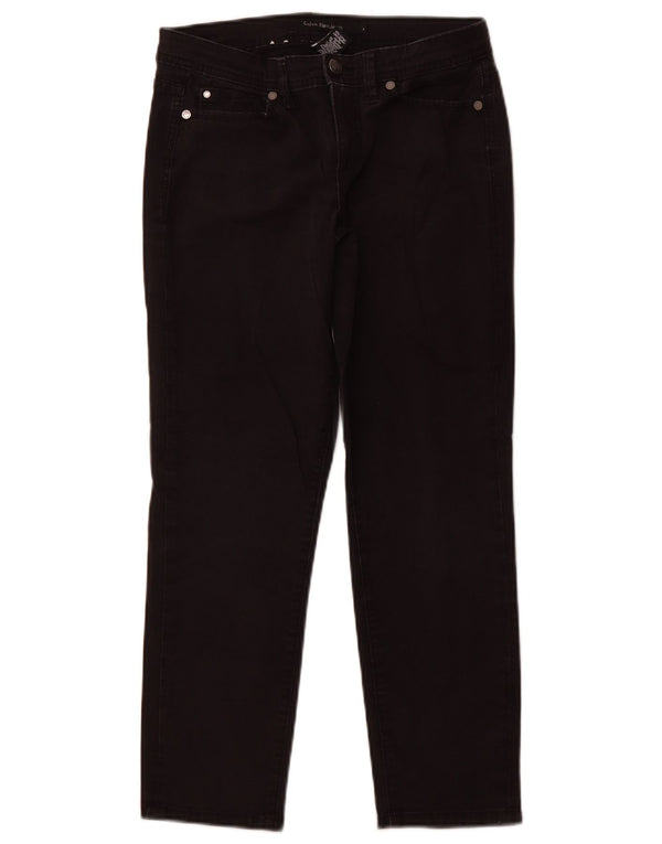 Calvin Klein Calça Jeans Feminina Crop Slim US 4 Pequeno W28 L26 Algodão Preto