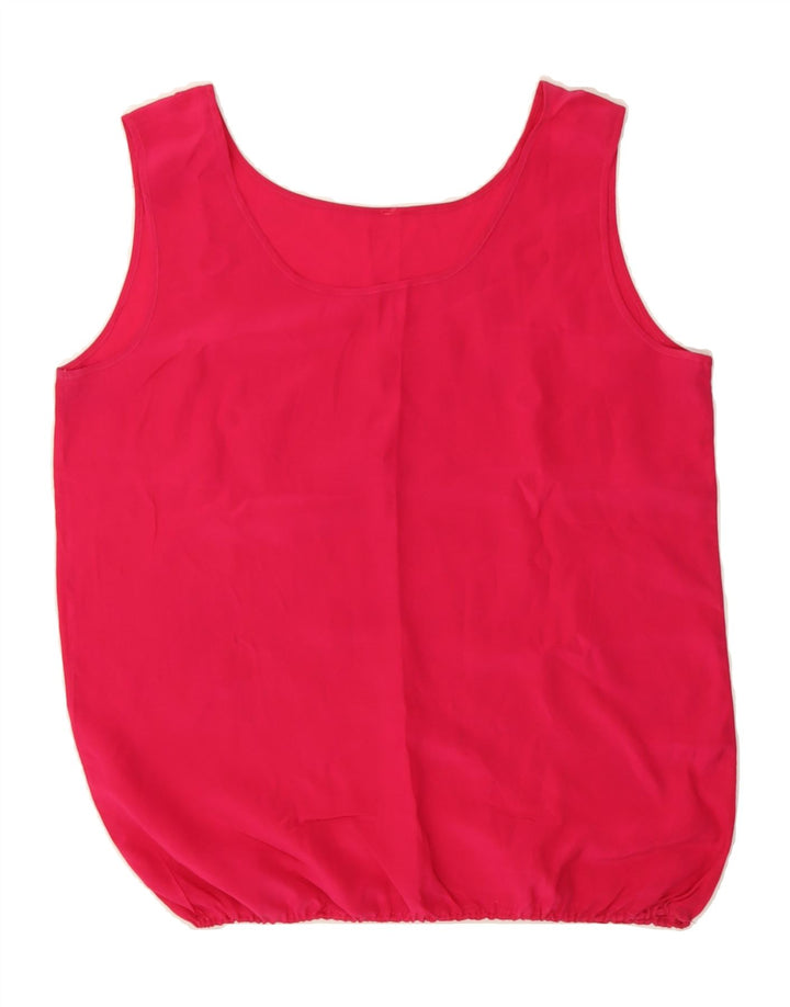 VINTAGE Womens Vest Top UK 12 Medium Pink Vintage Vintage and Second-Hand Vintage from Messina Hembry 