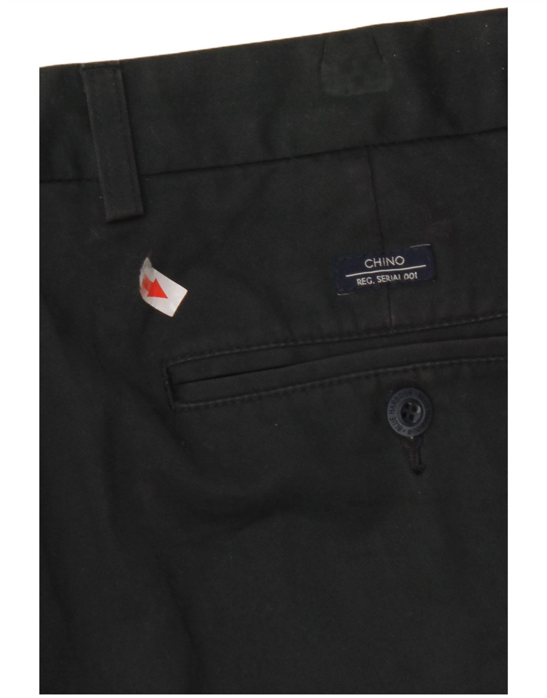 Calça chino reta masculina Marks & Spencer Blue Harbor W38 L29 marinho