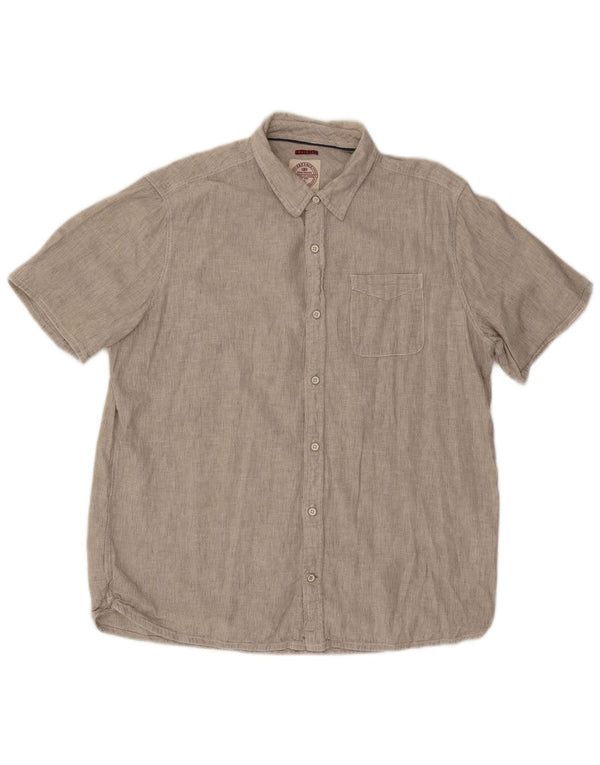 Camisa masculina de manga curta Fat Face XL bege