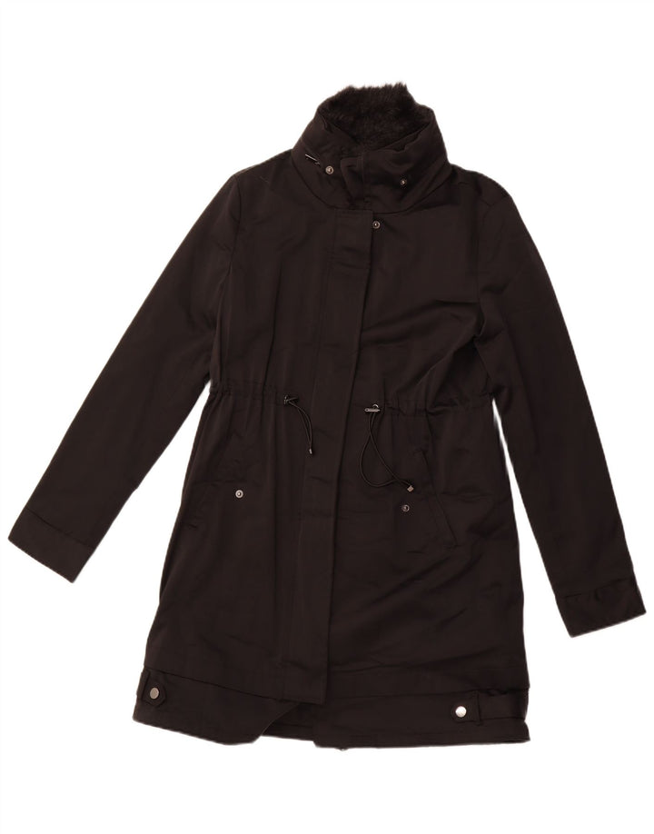Sobretudo feminino ZARA UK 6 XS preto poliéster