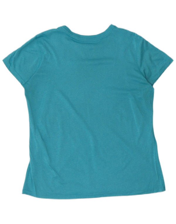 Camiseta Nike Feminina Dri Fit Regular Fit Top UK 18 XL Azul Poliéster