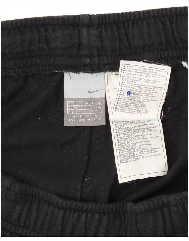 Shorts esportivos masculinos Nike grandes de algodão preto