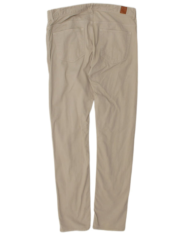 Zara Calça masculina skinny casual UE 42 grande W32 L32 algodão bege