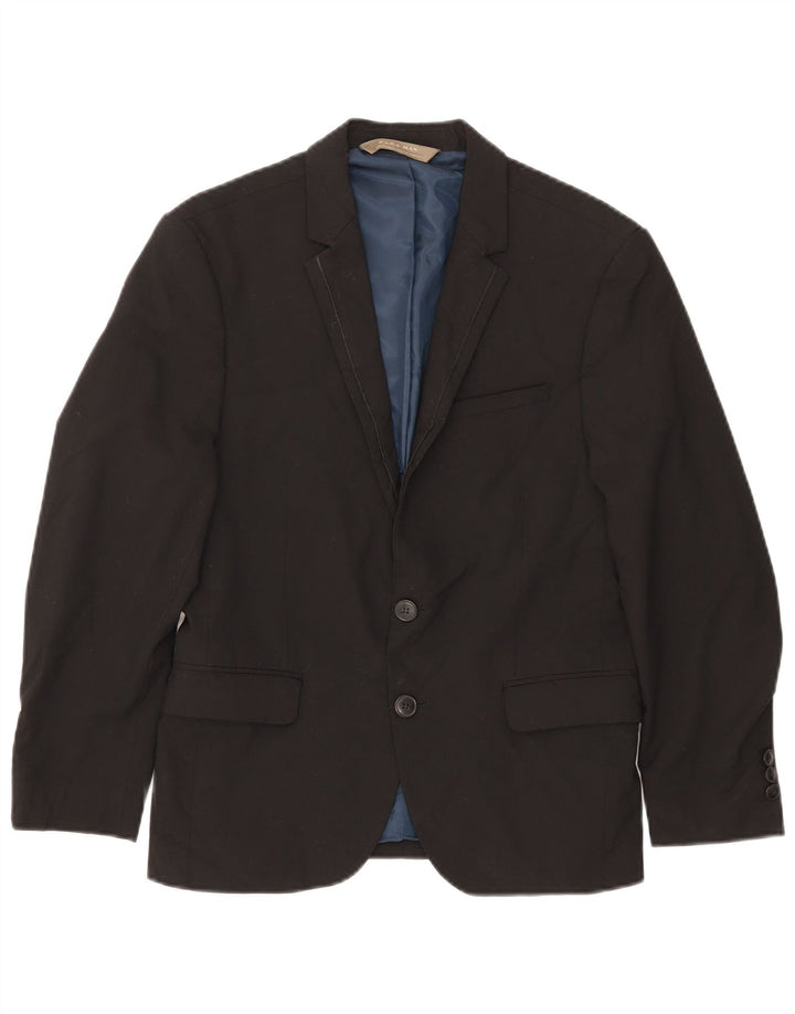 Jaqueta blazer masculina Zara com 2 botões EU 44 XS poliéster preto
