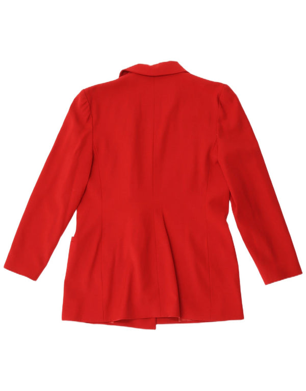 Jaqueta blazer feminina Gai Mattiolo com 1 botão IT 48 XL lã vermelha