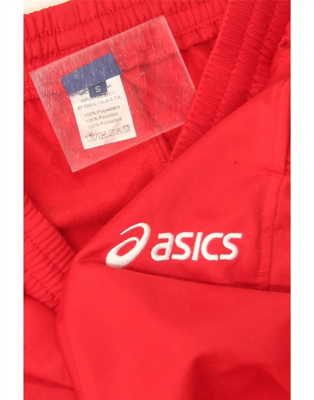 Calça de treino feminina Asics UK 8 pequeno poliéster vermelho
