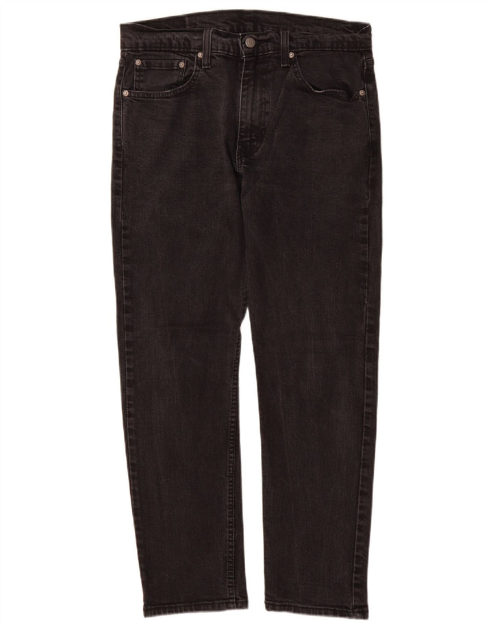Levi's Masculino 502 Tapered Jeans W32 L30 Algodão Preto