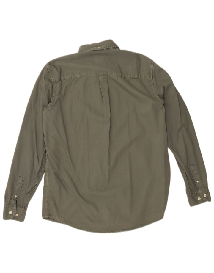 Camisa masculina ZARA pequena algodão cáqui