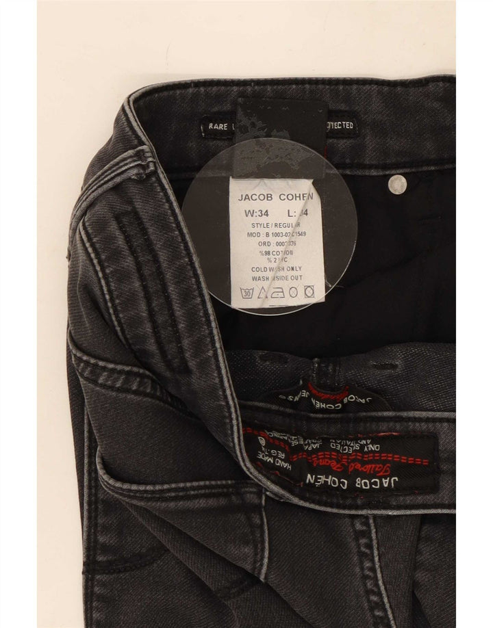 Jacob Cohen Jeans retos masculinos W34 L34 algodão cinza