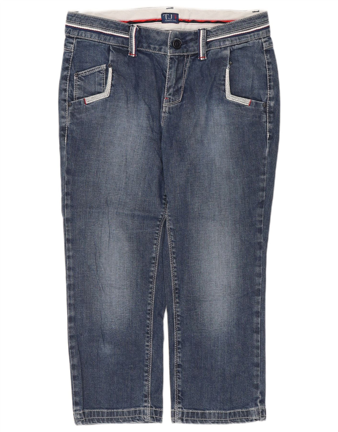 Trussardi Capri Jeans Feminino W26 L20 Azul Algodão