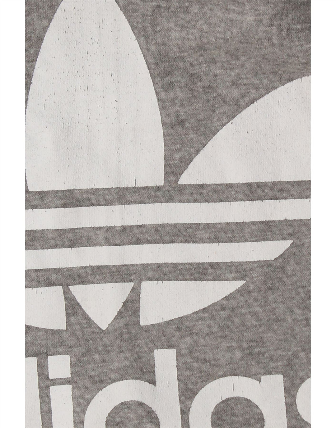 ADIDAS Womens Graphic Hoodie Jumper UK 10 Pequeno Cinza Algodão