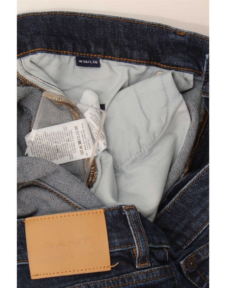 Gant Mens Slim Jeans W38 L27 Azul Marinho Algodão
