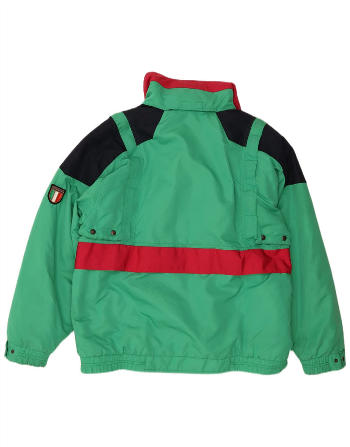 Jaqueta de esqui masculina com capuz da Noruega IT 52 XL verde Colourblock poliéster