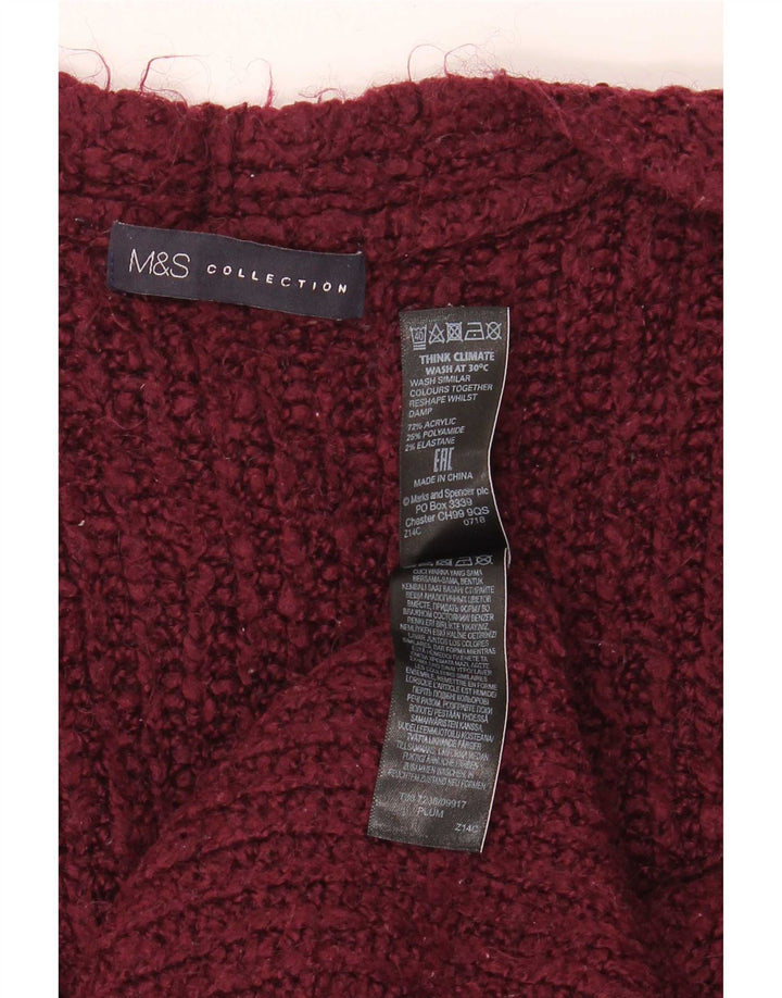 Suéter cardigã aberto grande Marks & Spencer Reino Unido 16 grande marrom
