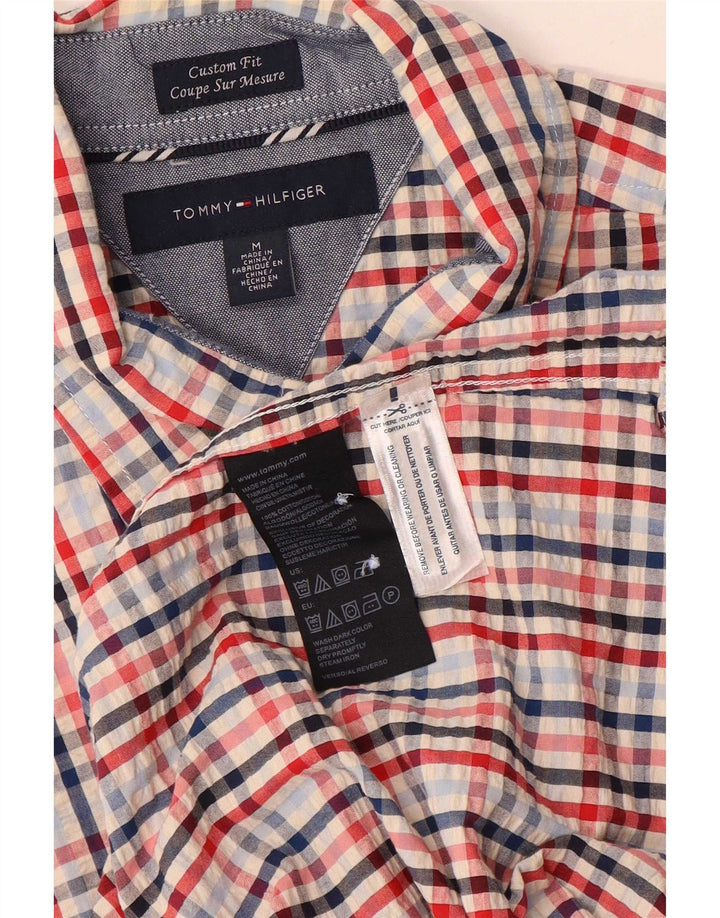 Camisa masculina de manga curta Tommy Hilfiger média multicolorida guingão