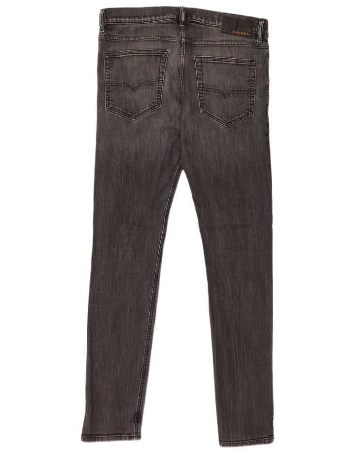 DIESEL Masculino D-Luster Slim Jeans W32 L32 Algodão Cinza