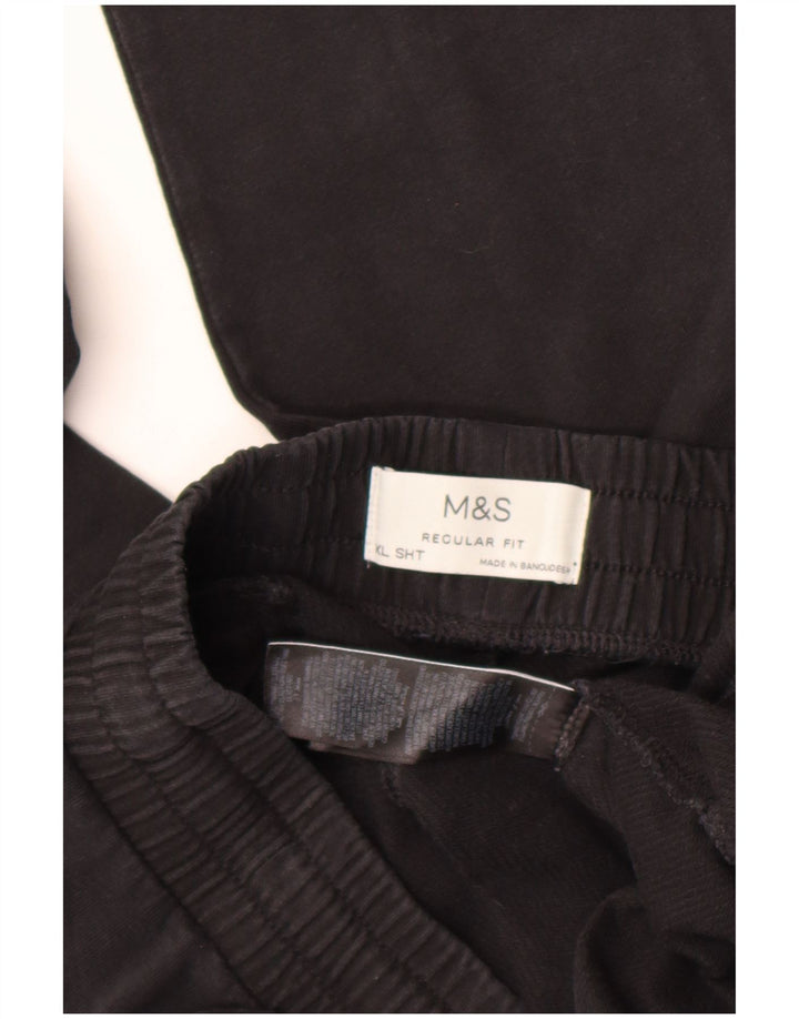 Calça de treino masculina Marks & Spencer Regular Fit XL algodão preto