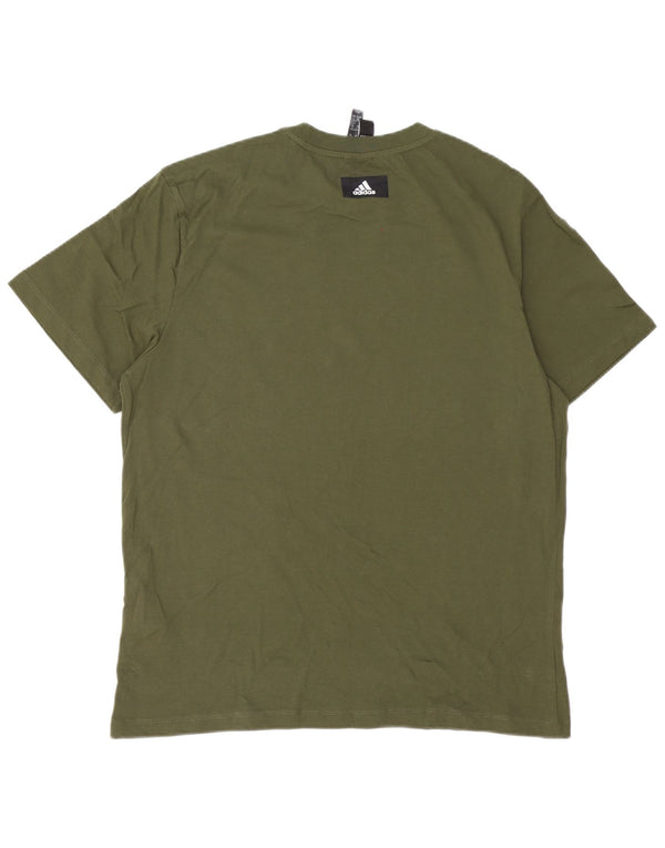 Adidas Camiseta Masculina Graphic Top XL Algodão Cáqui