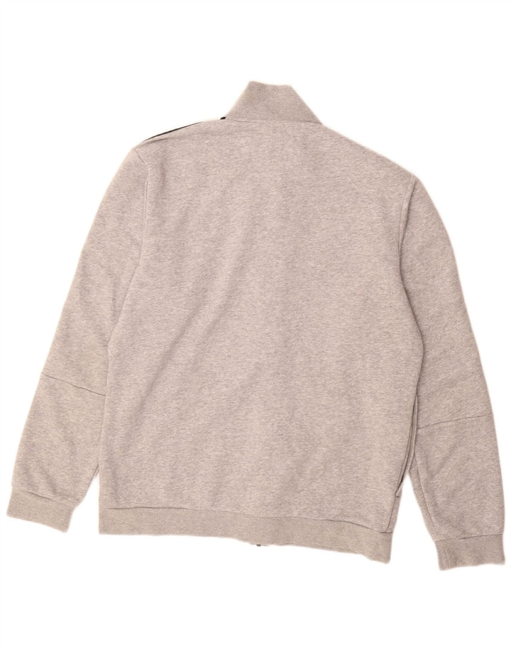 ADIDAS Mens Tracksuit Top Jacket UK 44/46 Grande Cinza Algodão