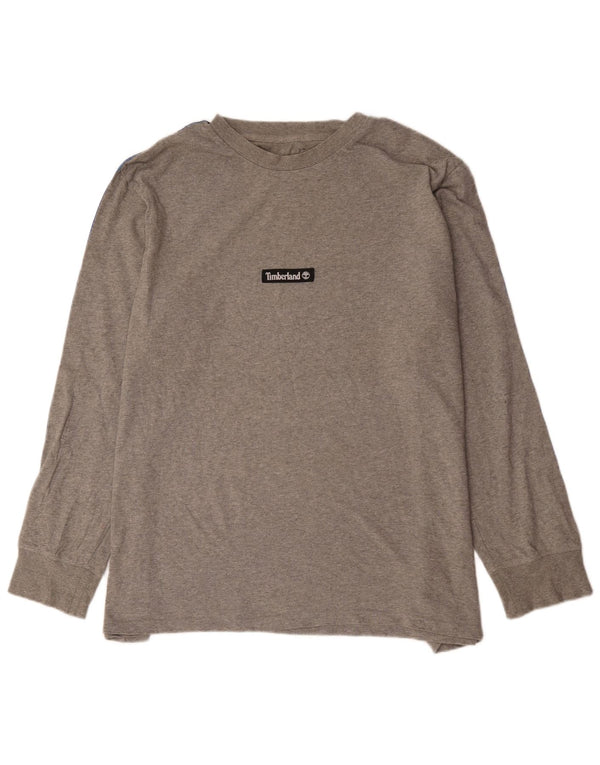 Timberland Camiseta masculina gráfica manga comprida 2XL cinza colorblock algodão