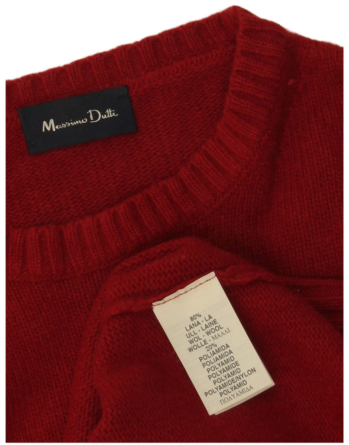 Suéter masculino MASSIMO DUTTI com gola redonda, grande lã vermelha