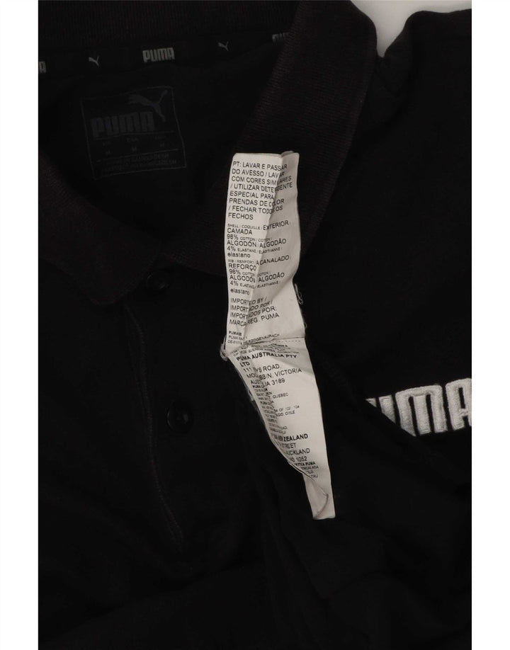 Camisa polo masculina Puma médio algodão preto