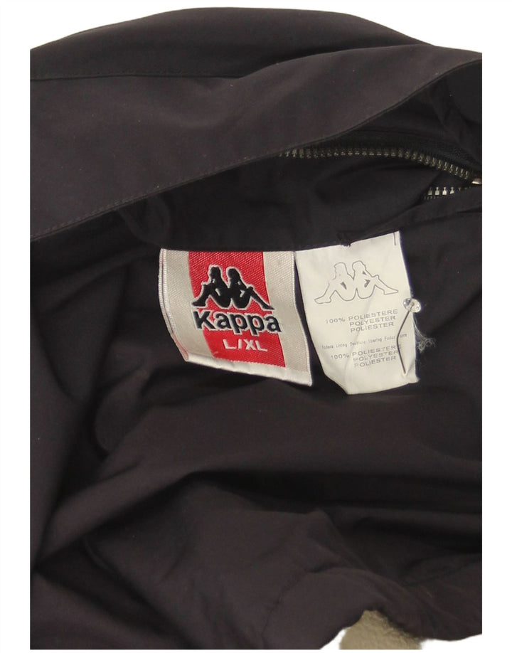 Jaqueta corta-vento masculina Kappa UK 40 grande poliéster azul marinho