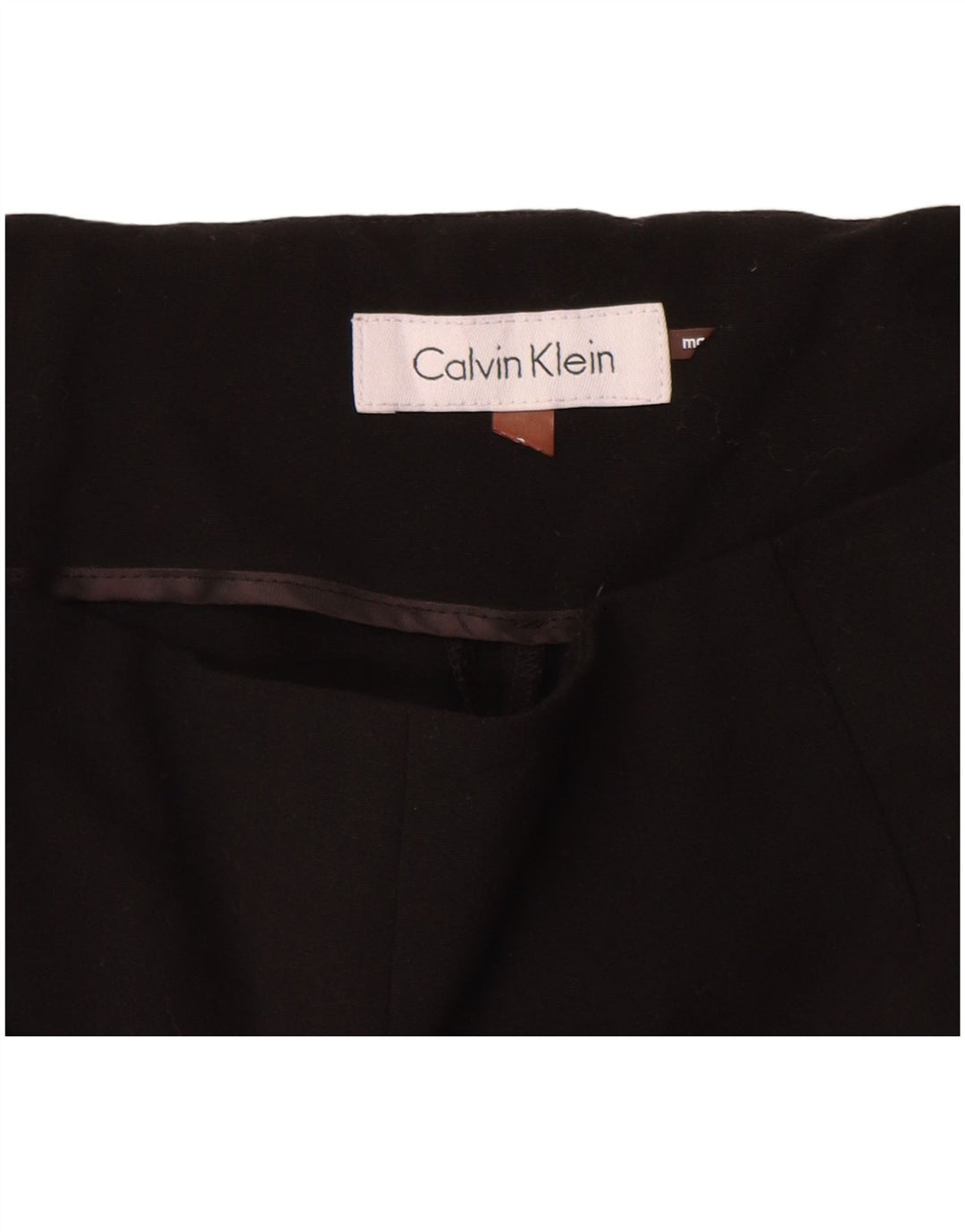 Calvin Klein Calça feminina slim terno W28 L27 poliéster preto
