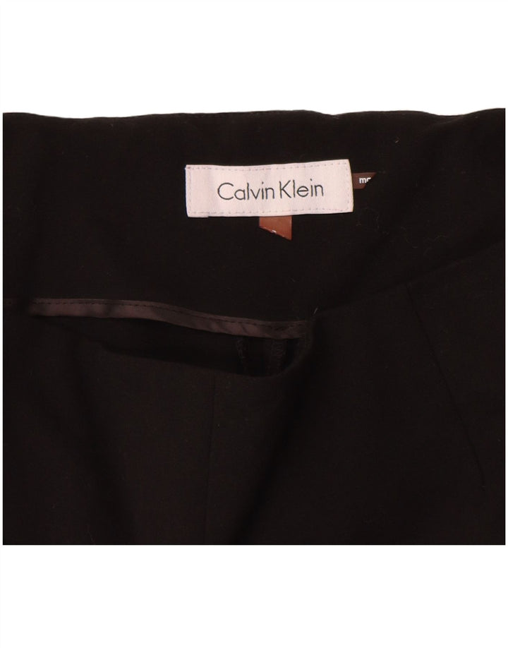 Calvin Klein Calça feminina slim terno W28 L27 poliéster preto