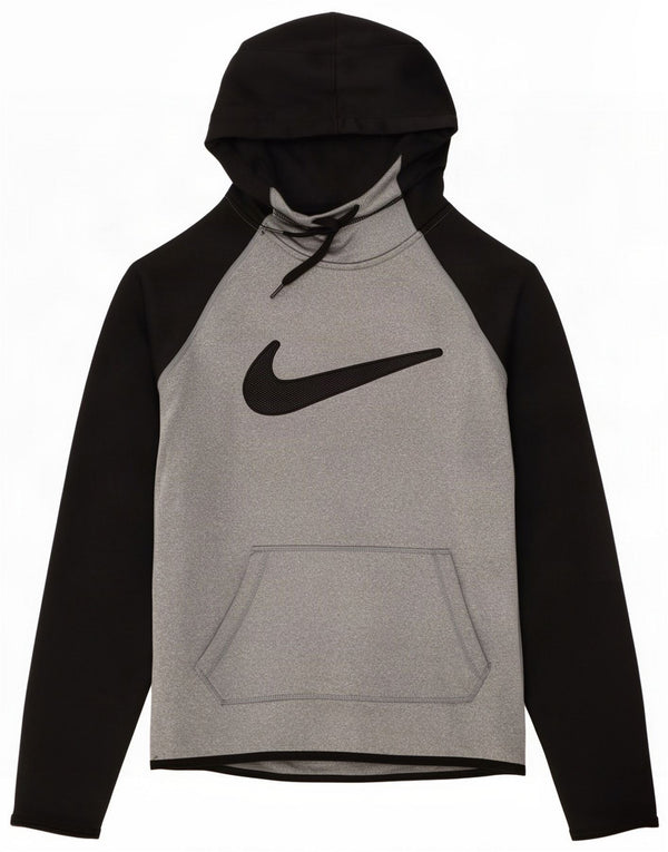Nike Mens Therma-Fit Graphic Hoodie Jumper XS Cinza Colourblock Poliéster