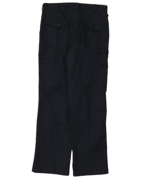 Calças Dickies Mens Straight Cargo W32 L30 Poliéster Azul Marinho