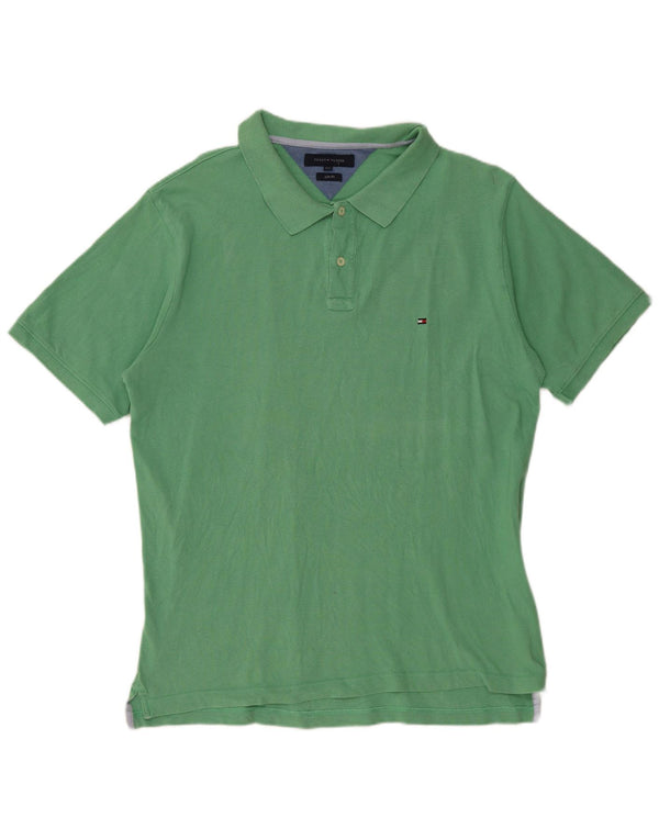 Camisa polo masculina TOMMY HILFIGER Slim Fit 2XL algodão verde