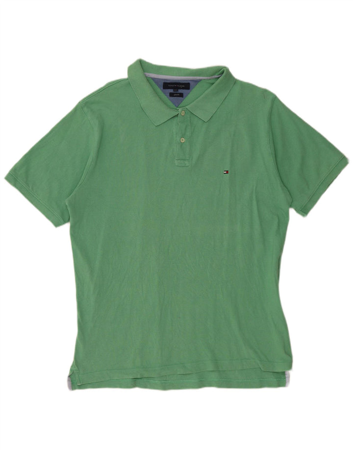 Camisa polo masculina TOMMY HILFIGER Slim Fit 2XL algodão verde