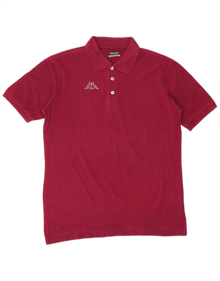 Camisa polo masculina Kappa grande algodão Borgonha