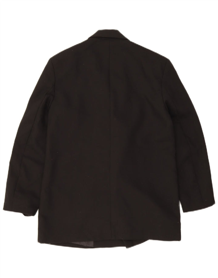 Jaqueta blazer masculina Zara Double Breasted Reino Unido 34 XS Preto