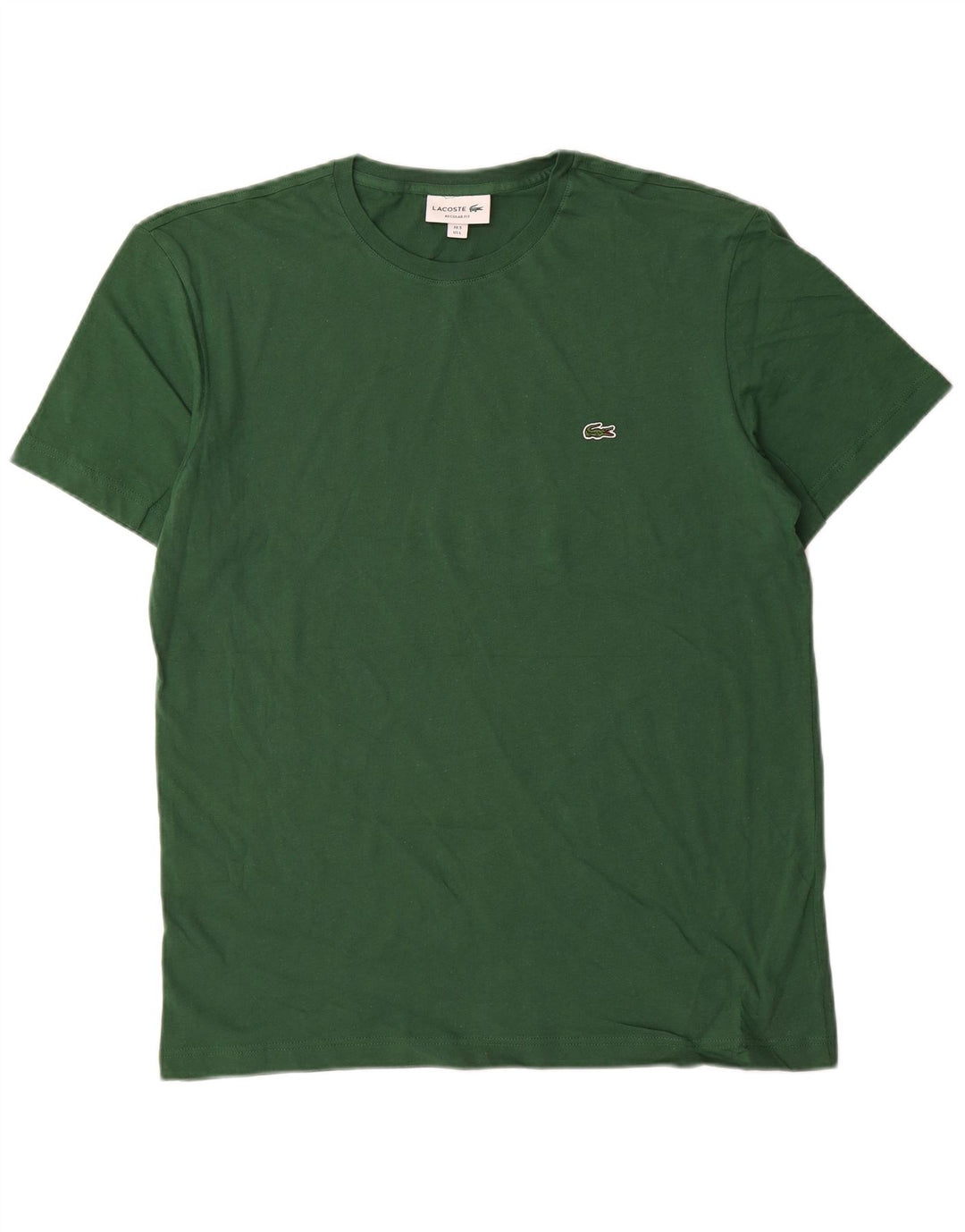 Camiseta masculina Lacoste Regular Fit tamanho 5 grande algodão verde