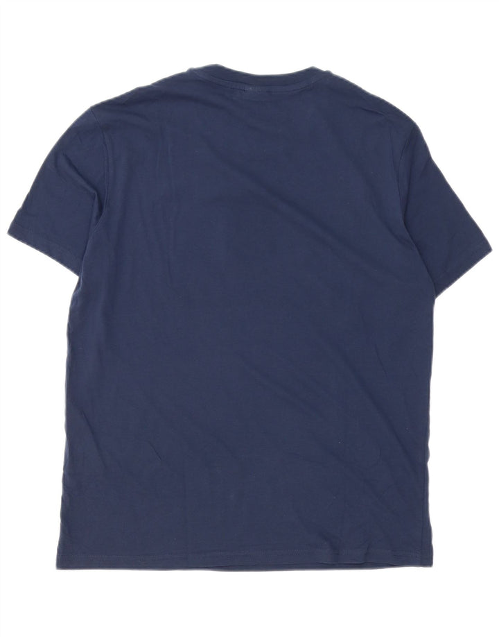 Camiseta masculina estampada Champion pequena algodão azul marinho