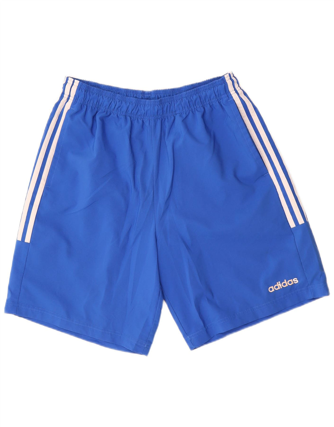 Shorts esportivos masculinos Adidas grande poliéster azul