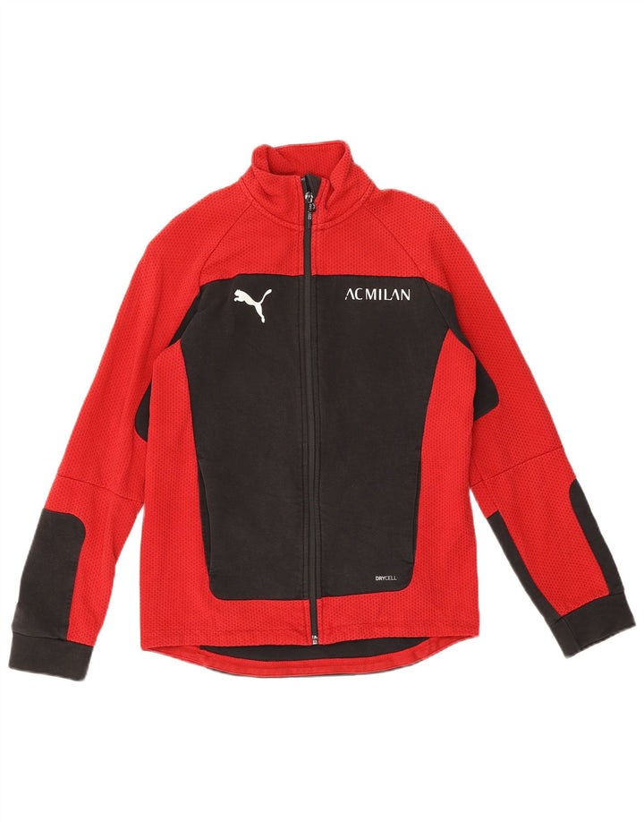 Jaqueta Puma Boys AC Milan Tracksuit Top 13-14 Anos Vermelho Colorblock