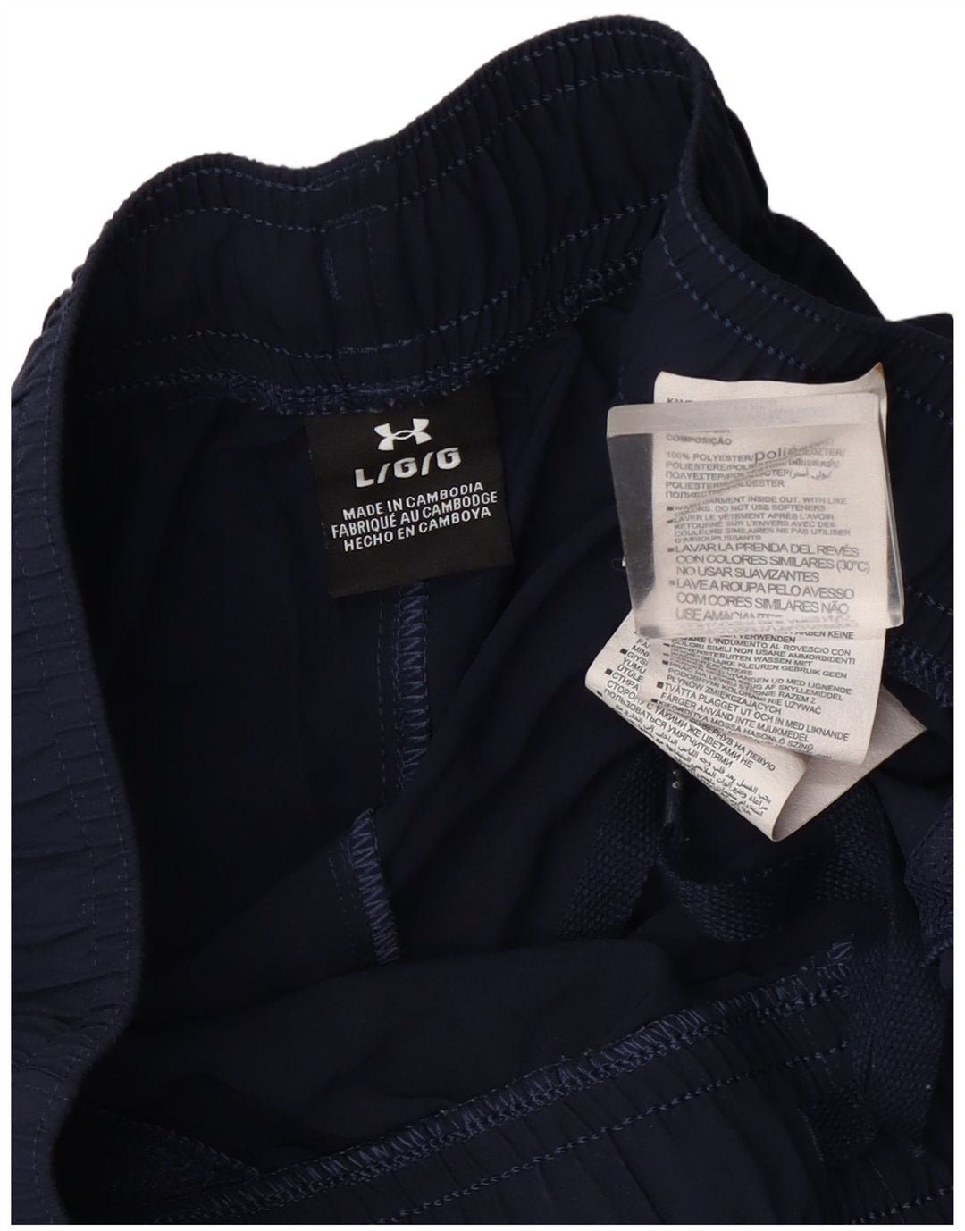 Under Armour Mens Graphic Sport Shorts Grande Poliéster Azul Marinho
