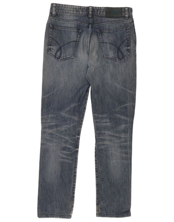 Calvin Klein Masculino Slim Jeans W29 L29 Azul Algodão