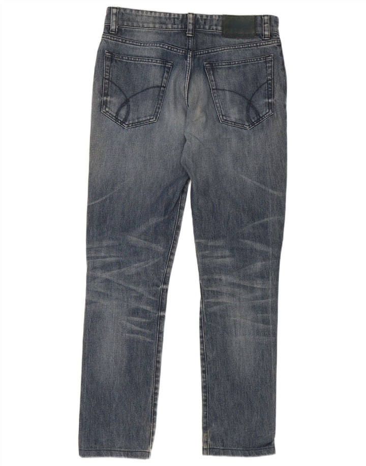 Calvin Klein Masculino Slim Jeans W29 L29 Azul Algodão