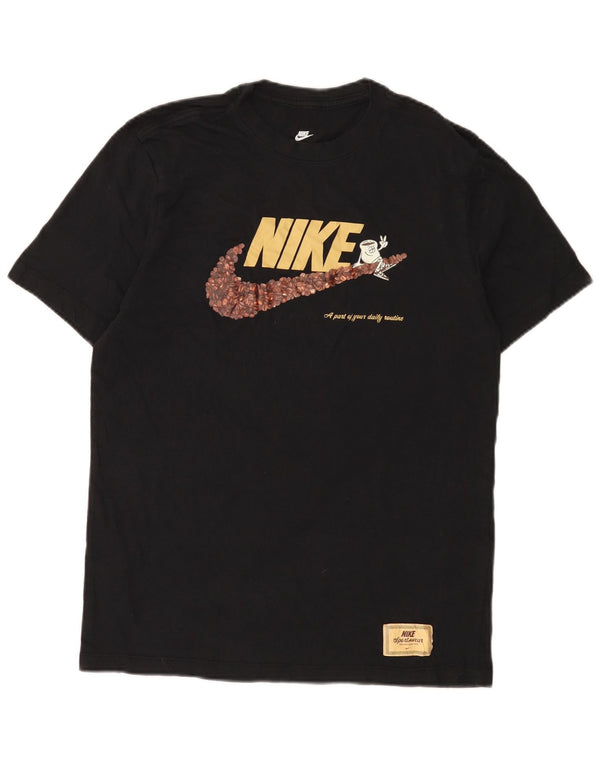 Camiseta Nike masculina gráfica Top médio algodão preto