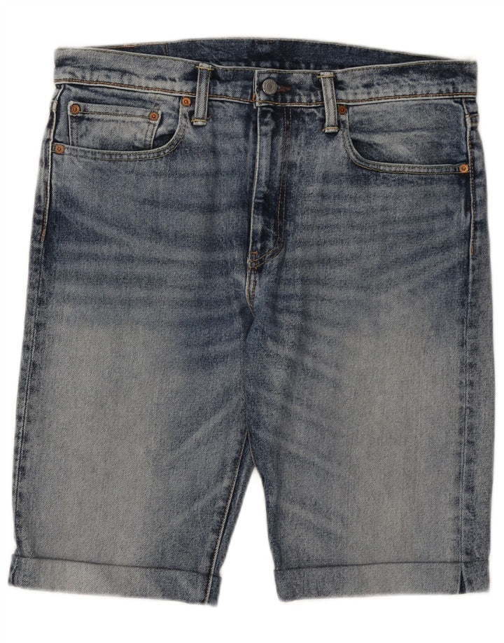 Shorts jeans masculino 502 da Levi's W34 grande azul algodão