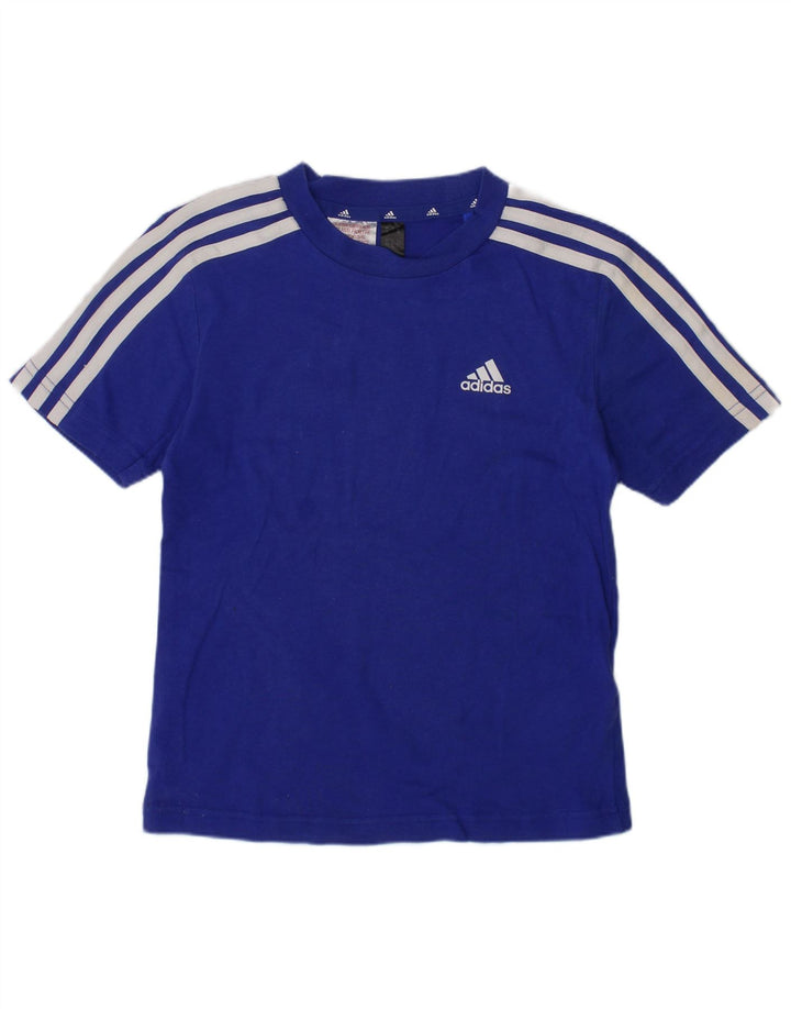 Camiseta Adidas Menino 6-7 Anos Azul Algodão