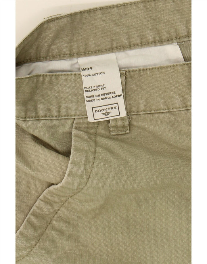 DOCKERS Mens Cargo Shorts W34 Large  Khaki Cotton Vintage Dockers and Second-Hand Dockers from Messina Hembry 