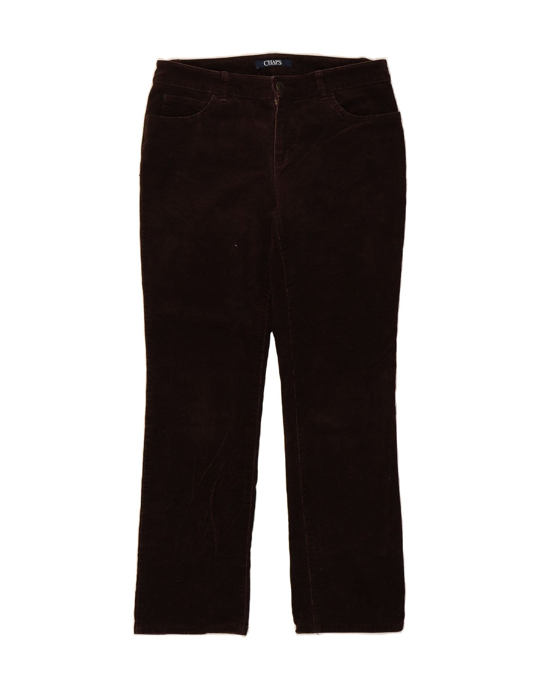 CHAPS Womens Straight Corduroy Trousers US 6 Medium W32 L28 Brown Cotton Vintage Chaps and Second-Hand Chaps from Messina Hembry 