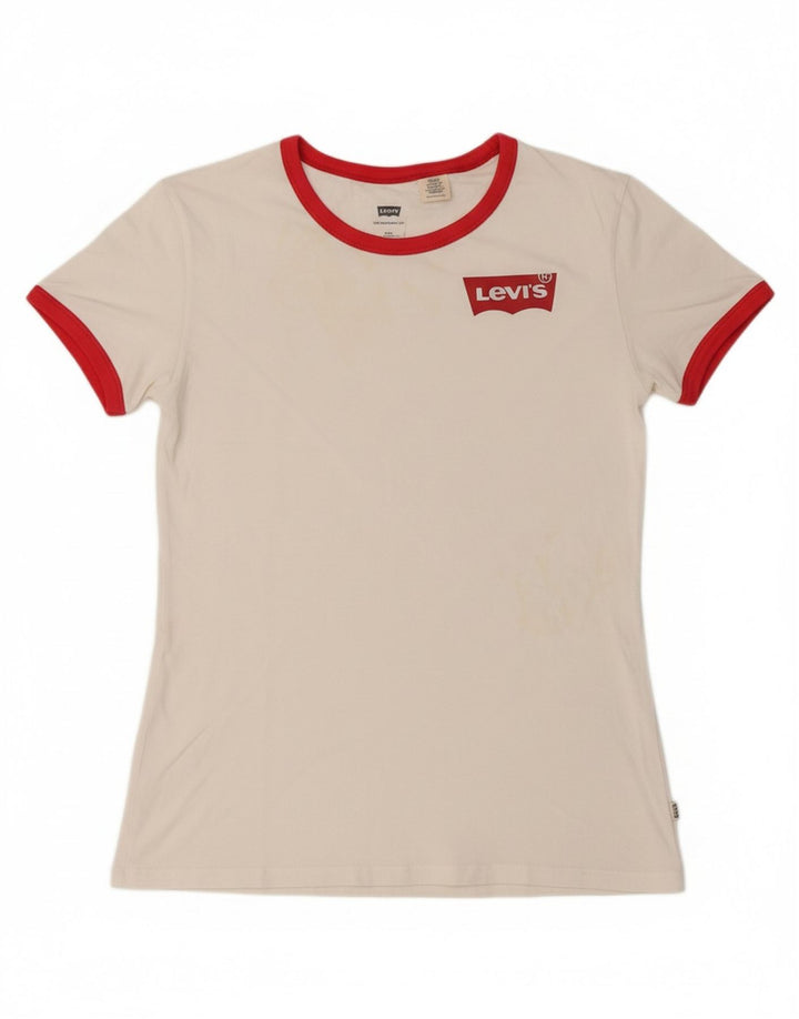 Camiseta feminina LEVI'S Top UK 2 2XS algodão branco